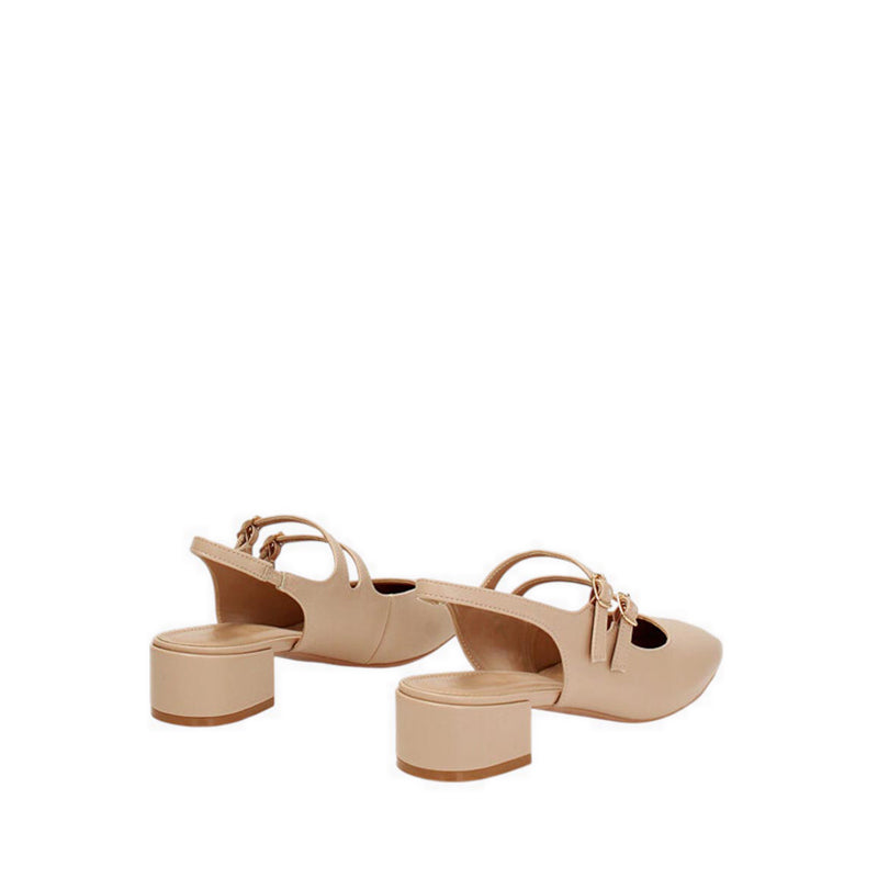 BRIELLE Women's Slingback Heels - Cream