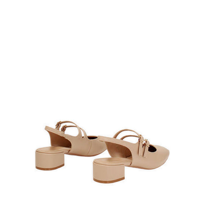 BRIELLE Women's Slingback Heels - Cream
