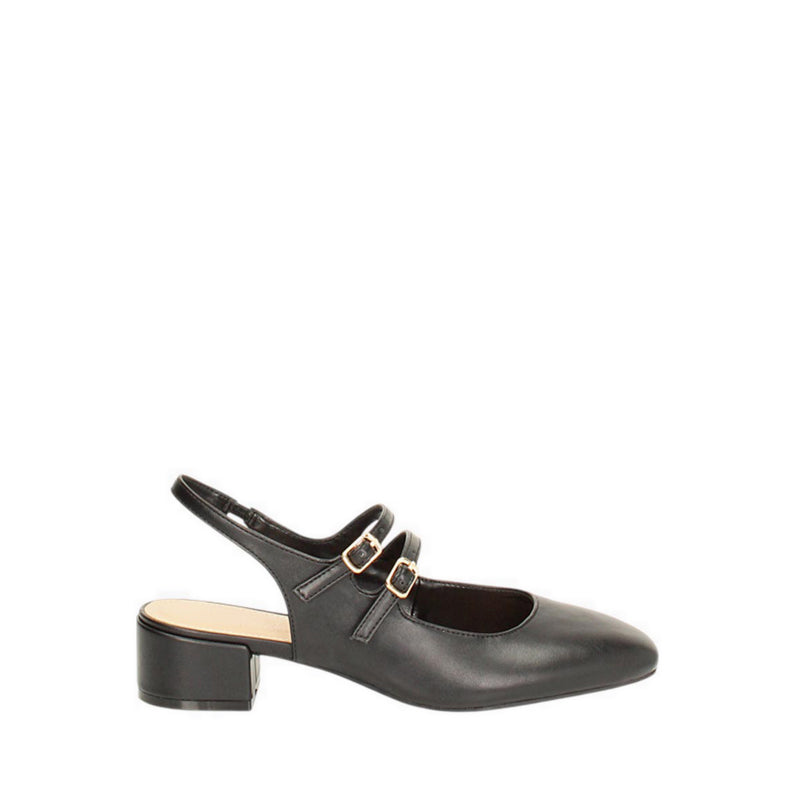 BERTHA Women's Slingback Heels - Black