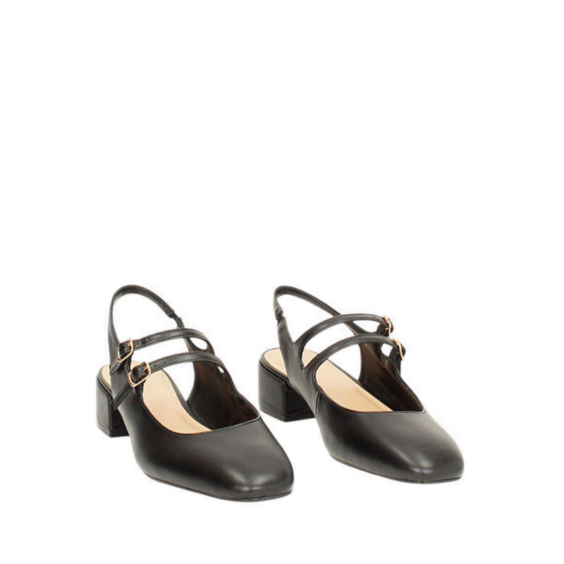 BERTHA Women's Slingback Heels - Black