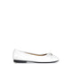 Atomic Heart & Pearl Charm Bow Flats - Beige