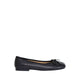 Atomic Heart & Pearl Charm Bow Flats - Black