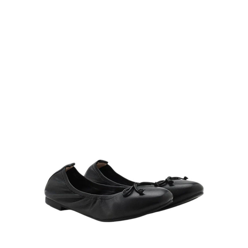 Nova Bow Covered Flats - Black