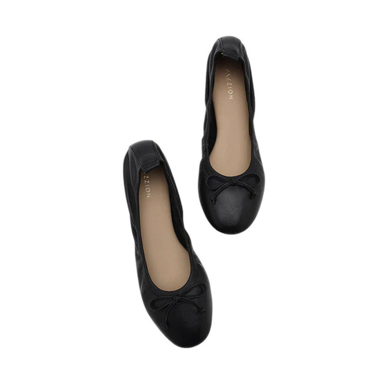 Nova Bow Covered Flats - Black