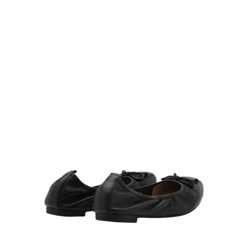 Nova Bow Covered Flats - Black