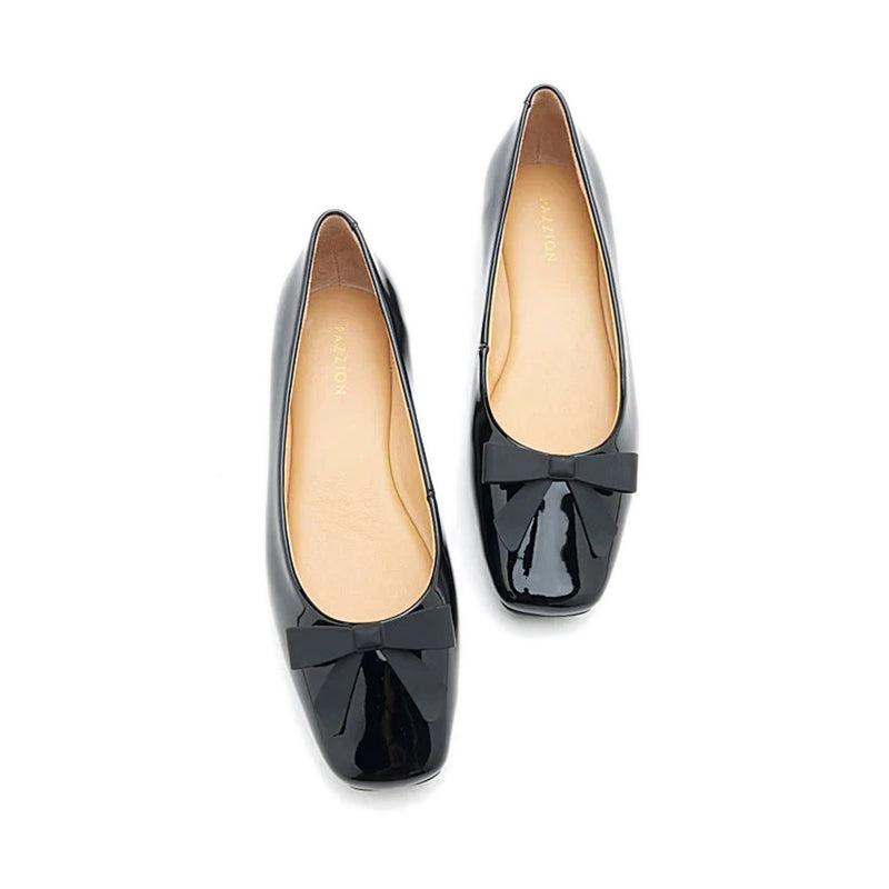Ariel Ribbon Detailed Flats - Black