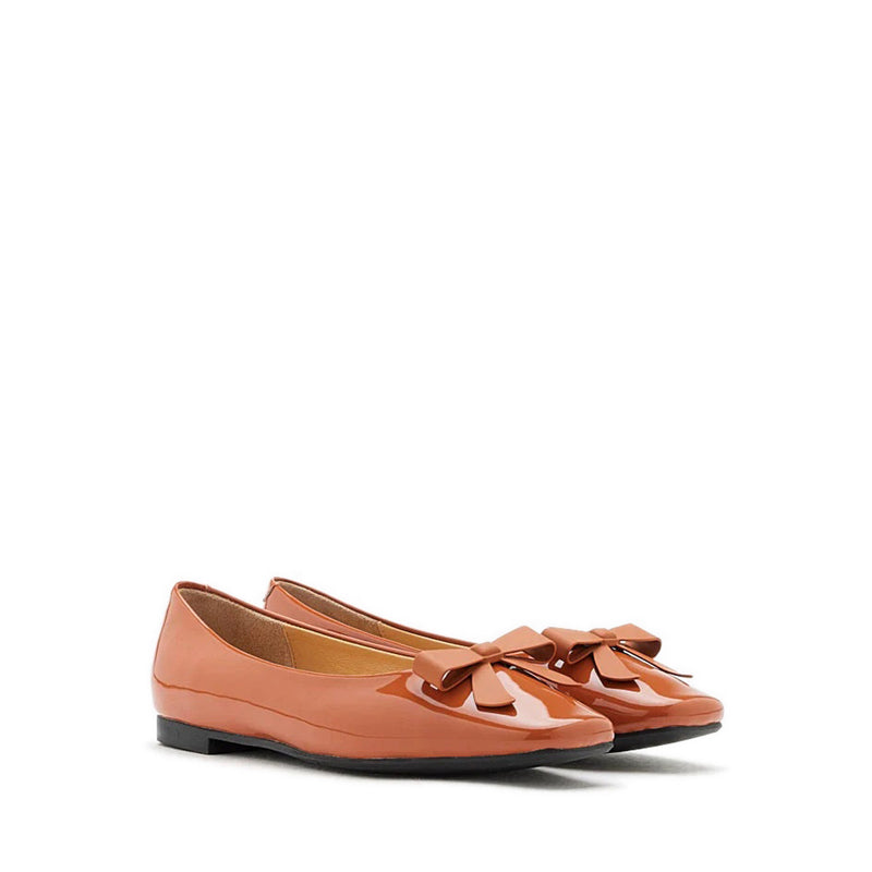 Ariel Ribbon Detailed Flats - Orange