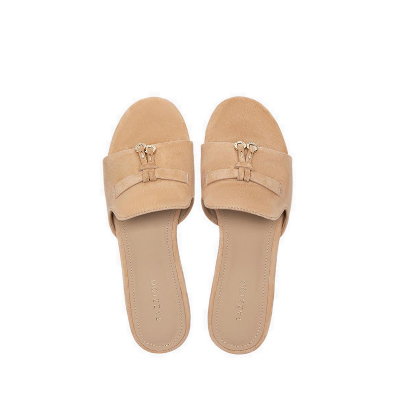 Pazzion Women's 1635-1A Flat Sandals - Natural