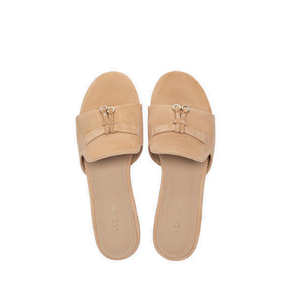Pazzion Women's 1635-1A Flat Sandals - Natural
