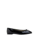 Women's Belmara Bow-Tied Leather Ballet Flats - Black