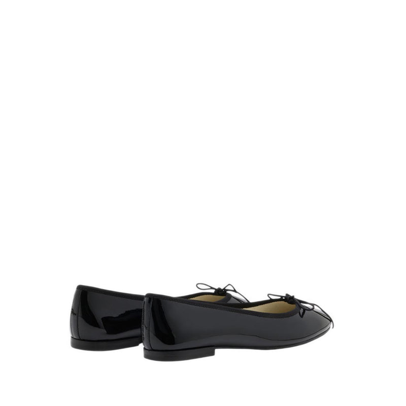 Women's Belmara Bow-Tied Leather Ballet Flats - Black