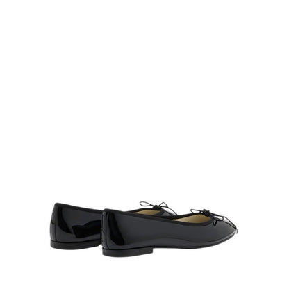 Women's Belmara Bow-Tied Leather Ballet Flats - Black