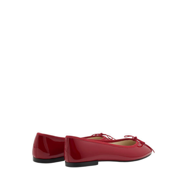 Women's Belmara Bow-Tied Leather Ballet Flats - Red