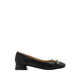 Oli Horsebit Low Block Heels - Black