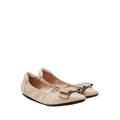 Pazzion Women's Elaia Point-Toe Ballerina Flats - Natural