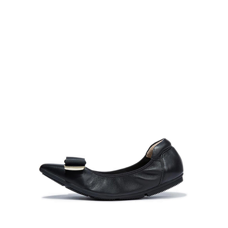 Pazzion Women's Elaia Point-Toe Ballerina Flats - Black