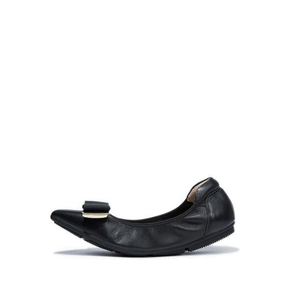 Pazzion Women's Elaia Point-Toe Ballerina Flats - Black