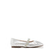 Sarto Crystal Embellished Strapped Mary Janes - Silver
