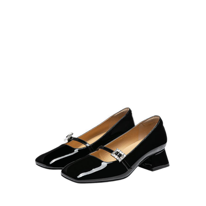 2148 Mary Jane Heels  - Black