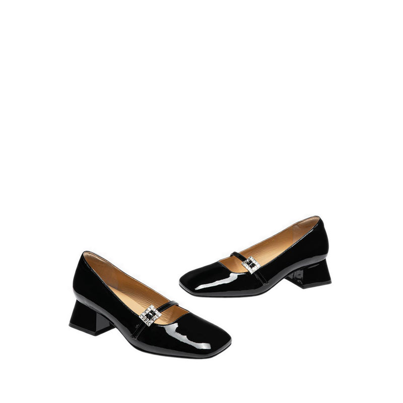 2148 Mary Jane Heels  - Black