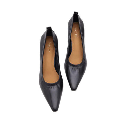 Philo Pointed Toe Low Heels - Black