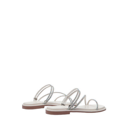 Pazzion Women's 2518-1 Flat Sandals - Beige