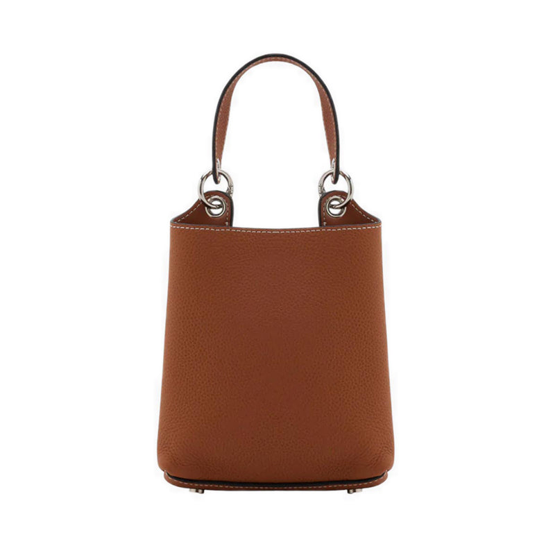 Estelle Leather Bucket Bag - Brown