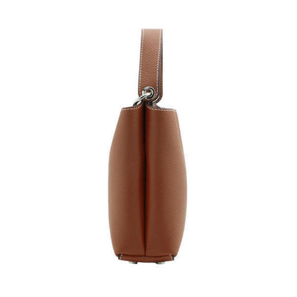 Estelle Leather Bucket Bag - Brown