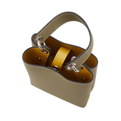 Estelle Leather Bucket Bag - Green