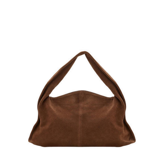 Pazzion Women's Esther Suede Shoulder Bag - Brown