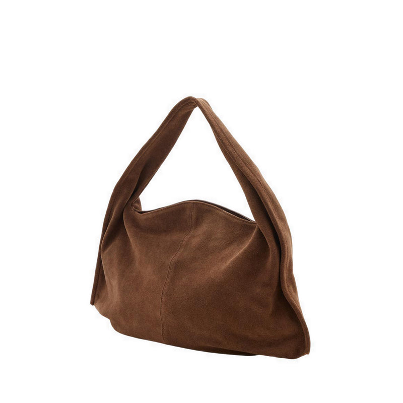 Pazzion Women's Esther Suede Shoulder Bag - Brown