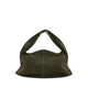Pazzion Women's Esther Suede Shoulder Bag - Dark Green