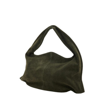 Pazzion Women's Esther Suede Shoulder Bag - Dark Green