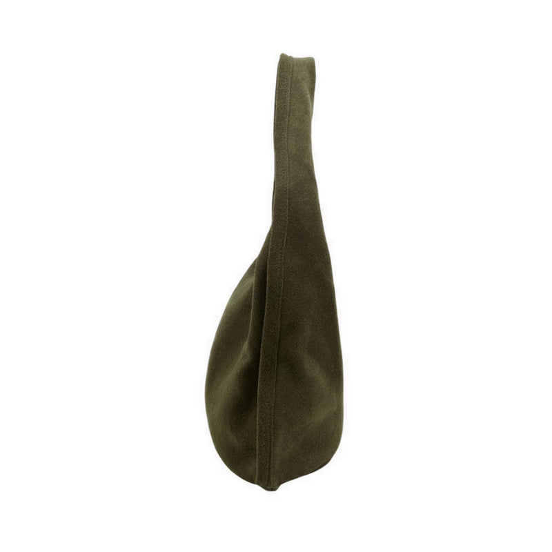 Pazzion Women's Esther Suede Shoulder Bag - Dark Green