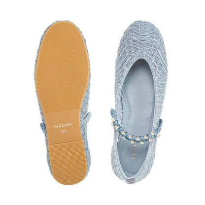 Pazzion Women's 2661-8 Flats - Blue