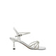 Pazzion Emery Crystal Embellished Knot Strap Heel Sandals - Silver