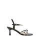 Pazzion Emery Crystal Embellished Knot Strap Heel Sandals - Black