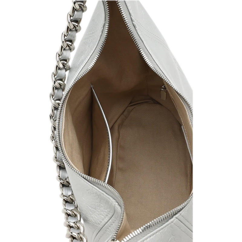 Zana Braided Handle Tote Bag - Silver