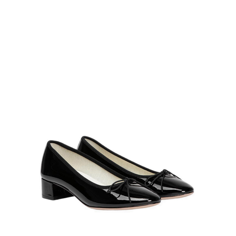 Pazzion Women's Belmara Bow-Tied Patent Leather Heels - Black