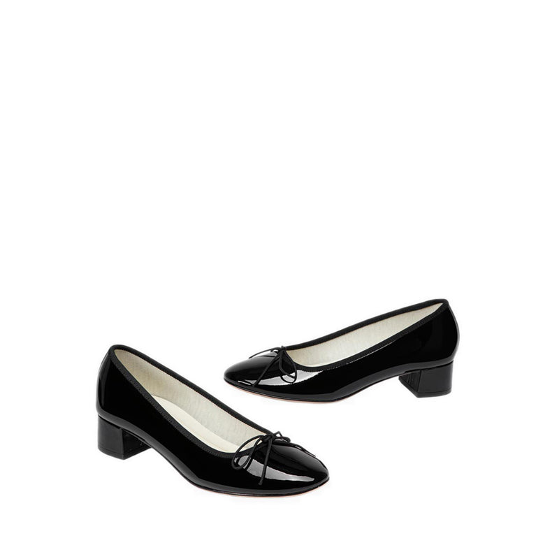 Pazzion Women's Belmara Bow-Tied Patent Leather Heels - Black