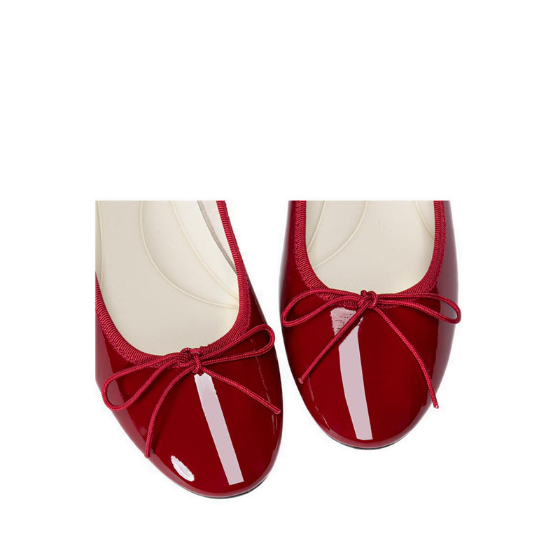 Pazzion Women's Belmara Bow-Tied Patent Leather Heels - Red