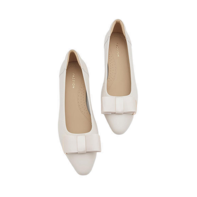 Women's Elaia Point-Toe Bow Buckle Heels - Beige