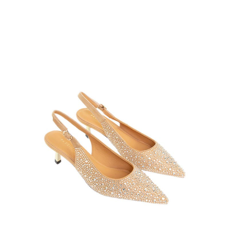 313 Slingback Heels - Beige