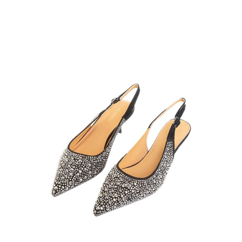 313 Slingback Heels - Black