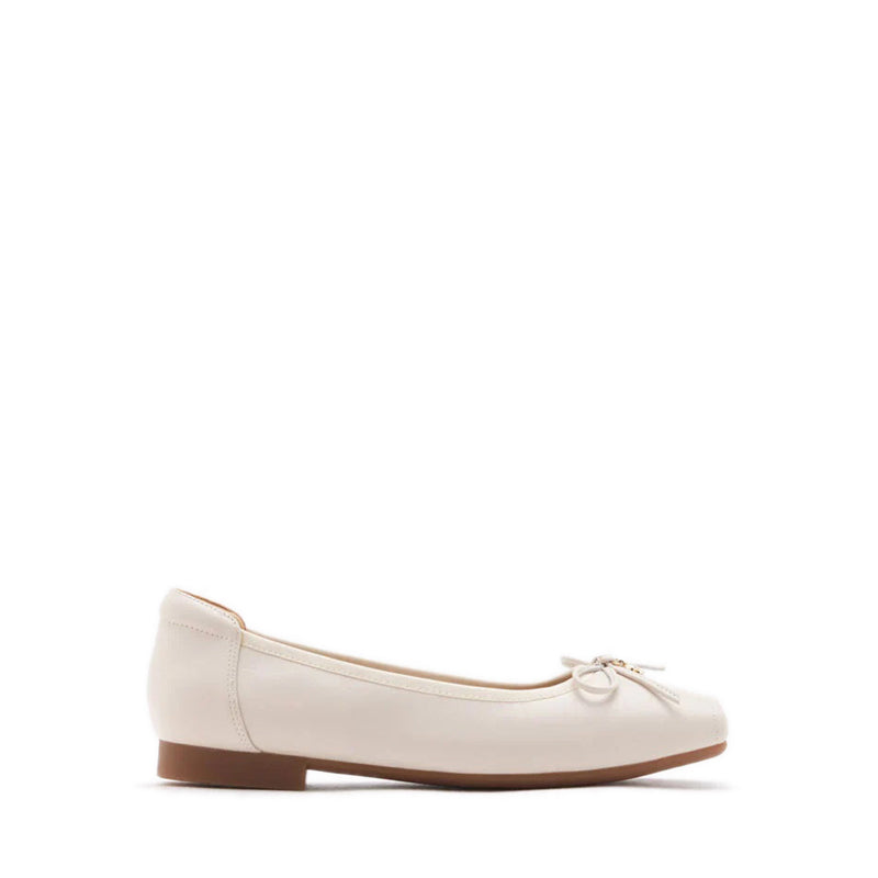 Moxie Square-Toe Ballet Flats - Beige