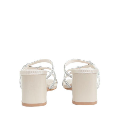 Crystal Sandal Heels - Gold