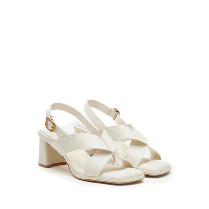 Calla Pillow Strappy Heels - Beige