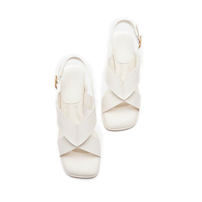 Calla Pillow Strappy Heels - Beige