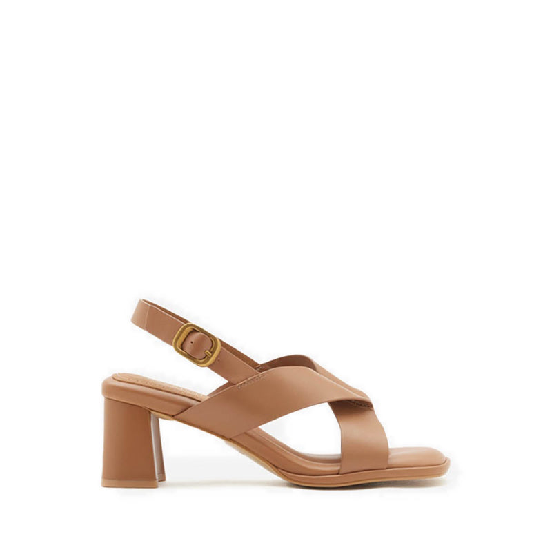 Calla Pillow Strappy Heels - Brown