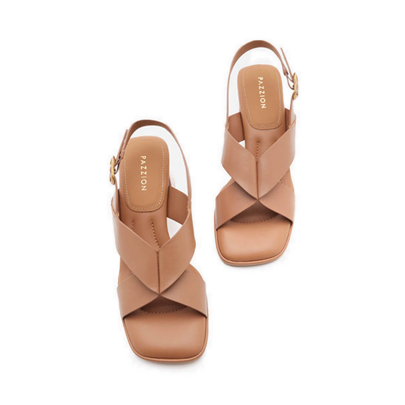 Calla Pillow Strappy Heels - Brown